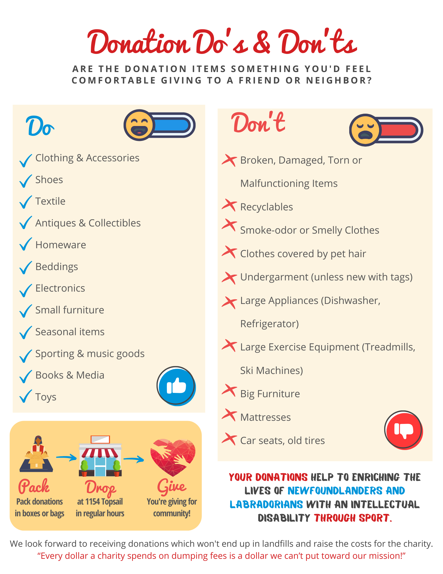 Dos and donts thrift store