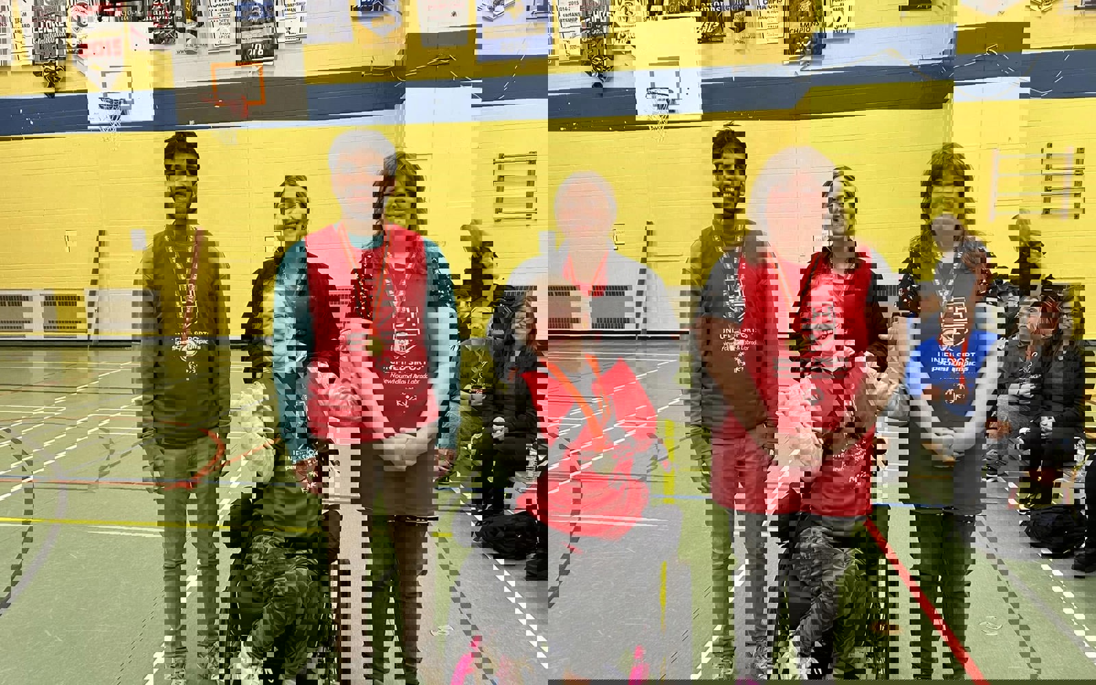 Diverse group of people in a gym. 