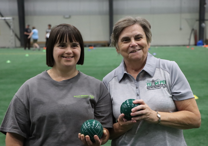 Special Olympics PEI, Bocce, Athlete with Volunteer 