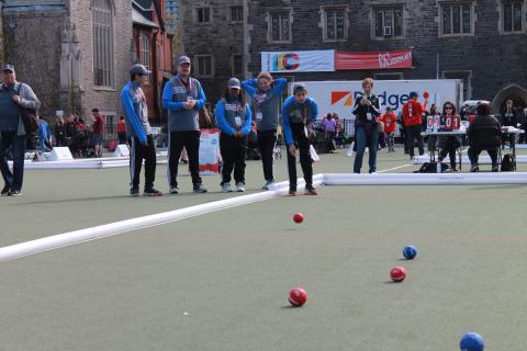 Athletes Playing Bocce